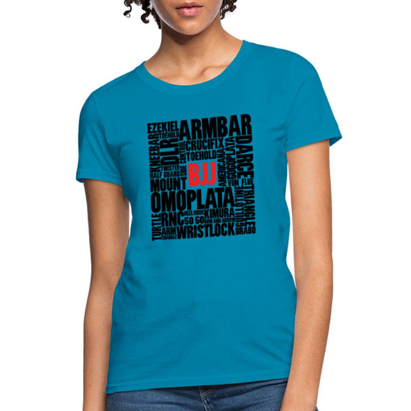 BJJ Words Women's T-Shirt - turquoise