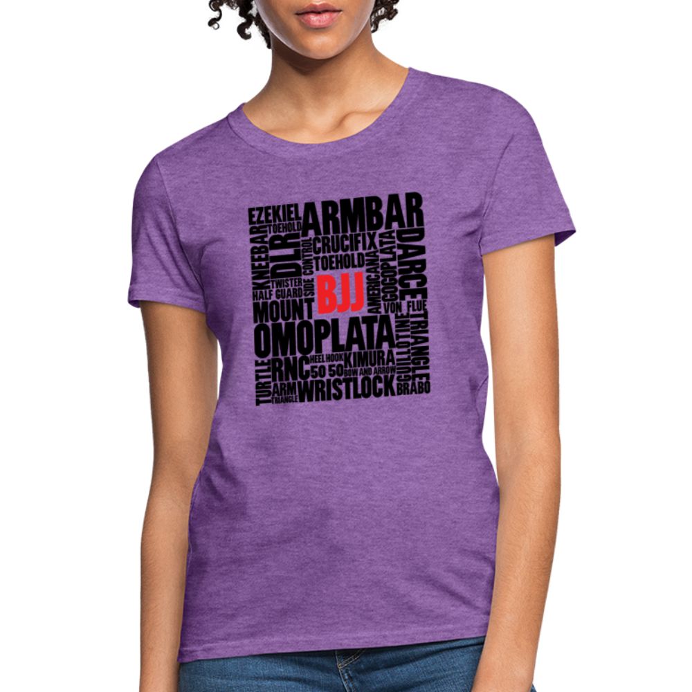 BJJ Words Women's T-Shirt - purple heather
