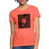 BJJ Words Women's T-Shirt - heather coral