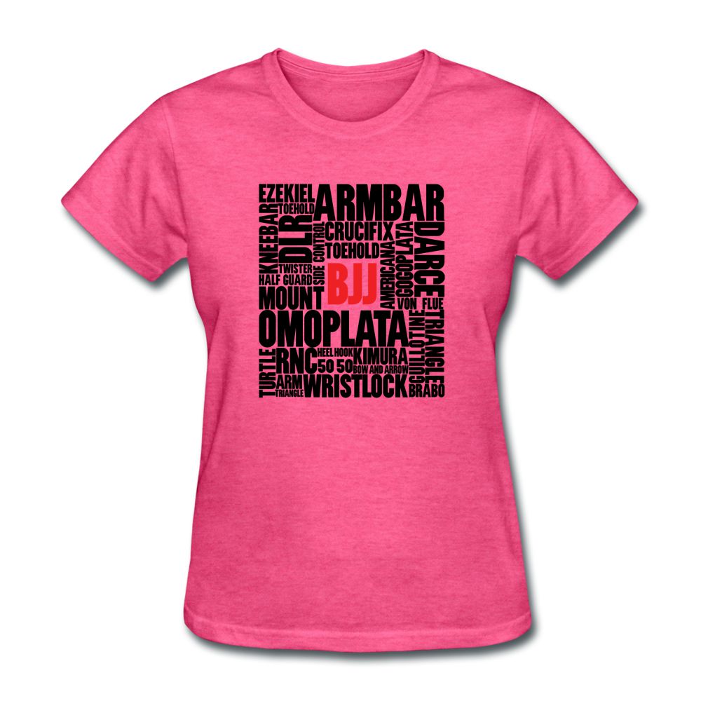 BJJ Words Women's T-Shirt - heather pink