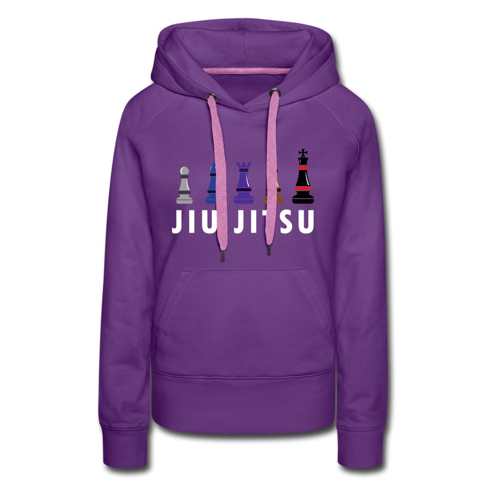 Chess Jiu Jitsu Women's Hoodie - purple