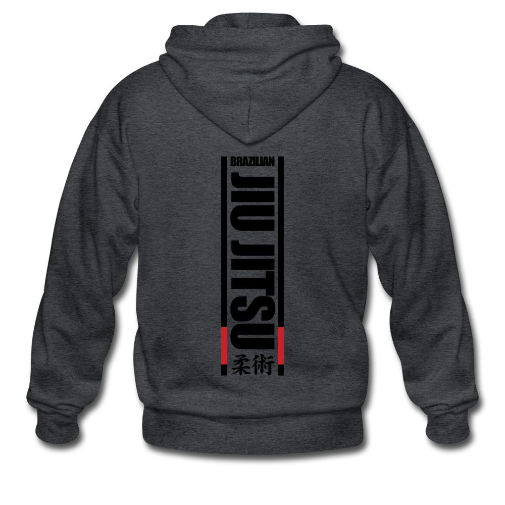 Brazilian Jiu JItsu Zip Hoodie - deep heather