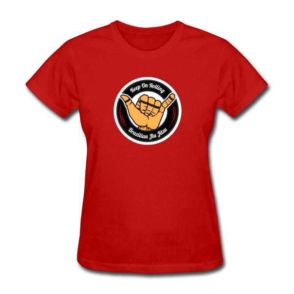 Keep On Rolling Black and Red Women's T-Shirt - red