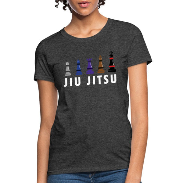 Chess Jiu Jitsu Women's T-Shirt - heather black