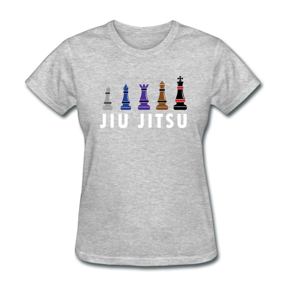 Chess Jiu Jitsu Women's T-Shirt - heather gray