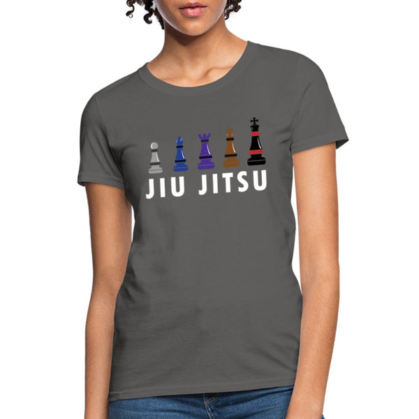 Chess Jiu Jitsu Women's T-Shirt - charcoal