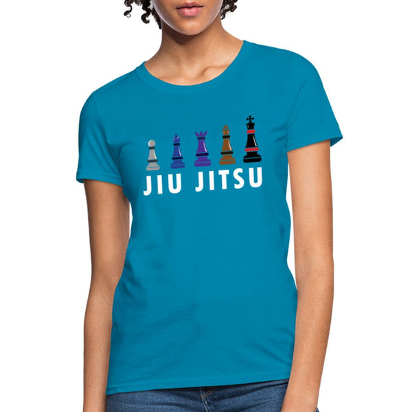 Chess Jiu Jitsu Women's T-Shirt - turquoise