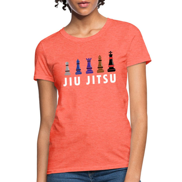 Chess Jiu Jitsu Women's T-Shirt - heather coral