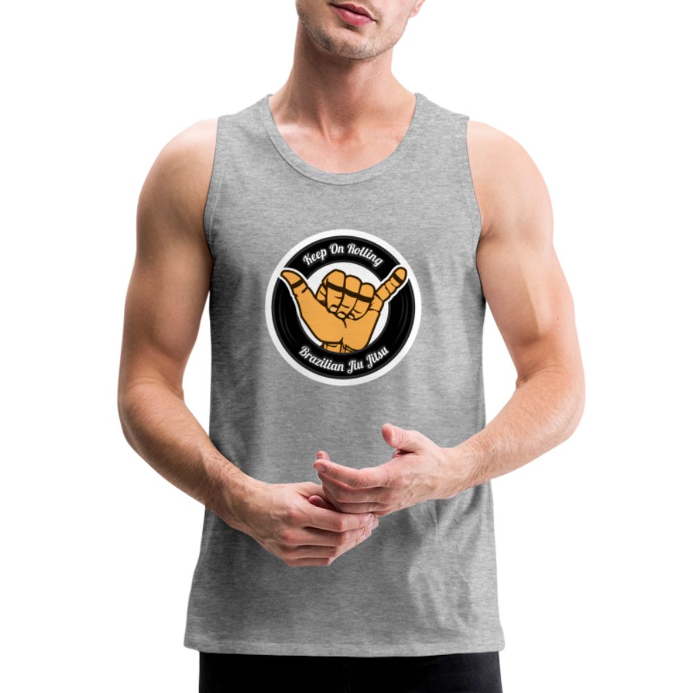 Keep On Rolling Black Men’s Tank Top - heather gray