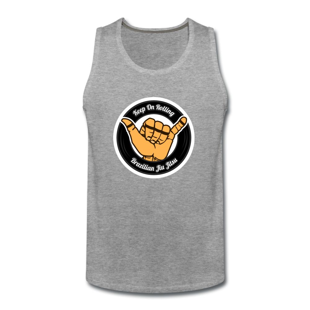 Keep On Rolling Black Men’s Tank Top - heather gray