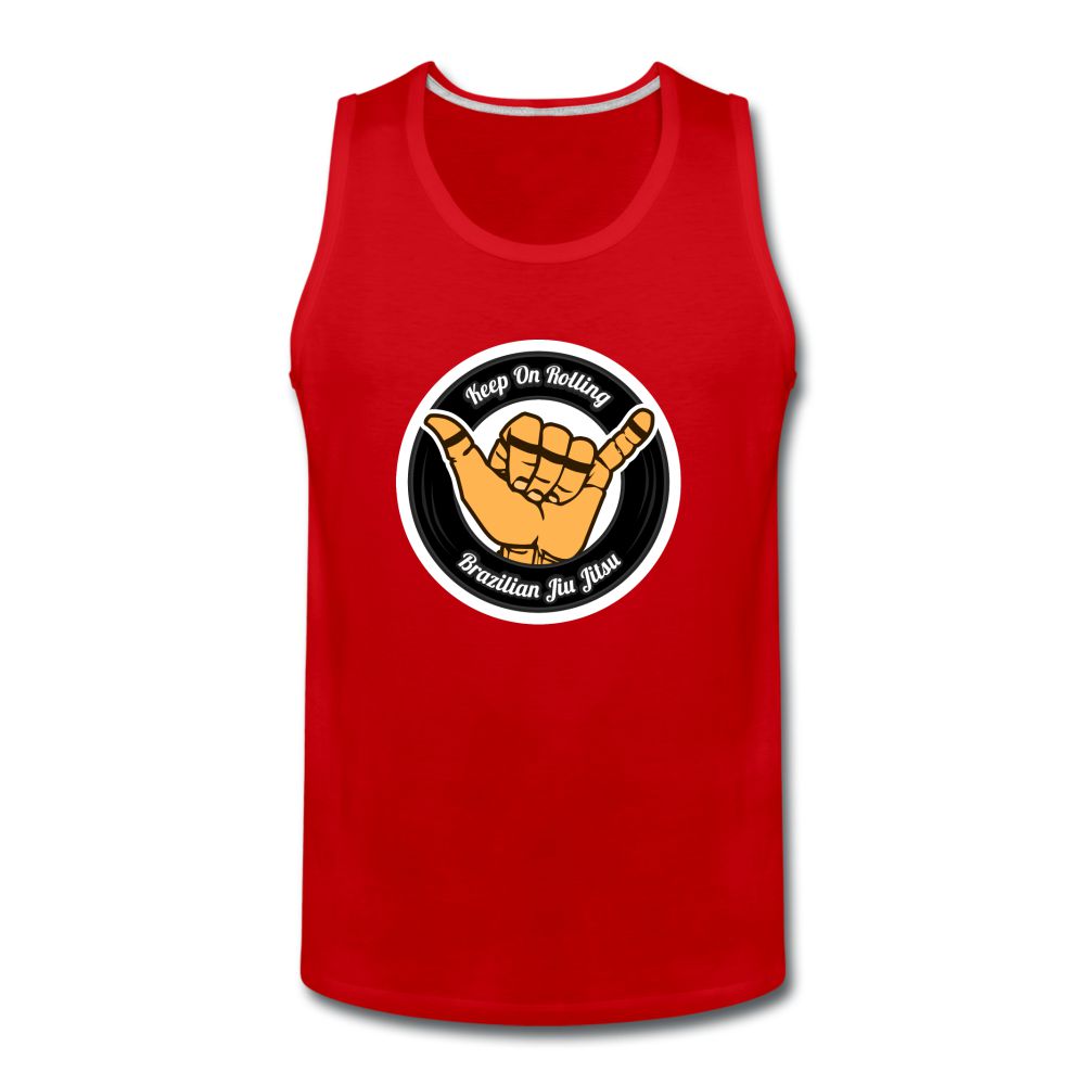 Keep On Rolling Black Men’s Tank Top - red