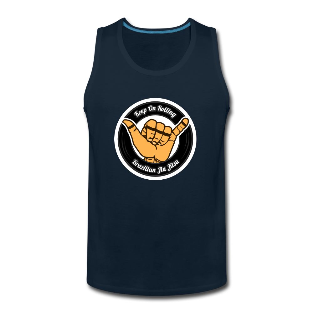 Keep On Rolling Black Men’s Tank Top - deep navy