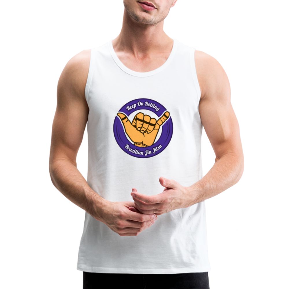 Keep On Rolling Purple Men’s Tank Top - white