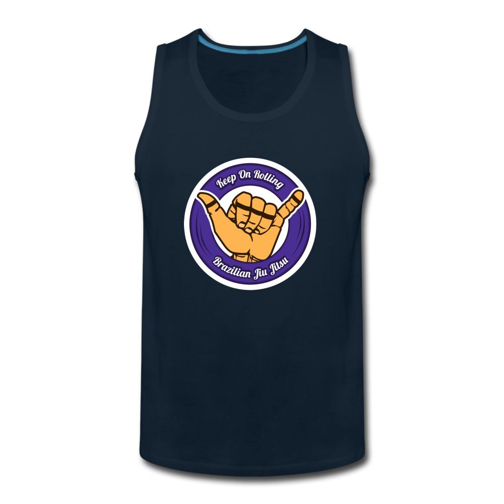 Keep On Rolling Purple Men’s Tank Top - deep navy