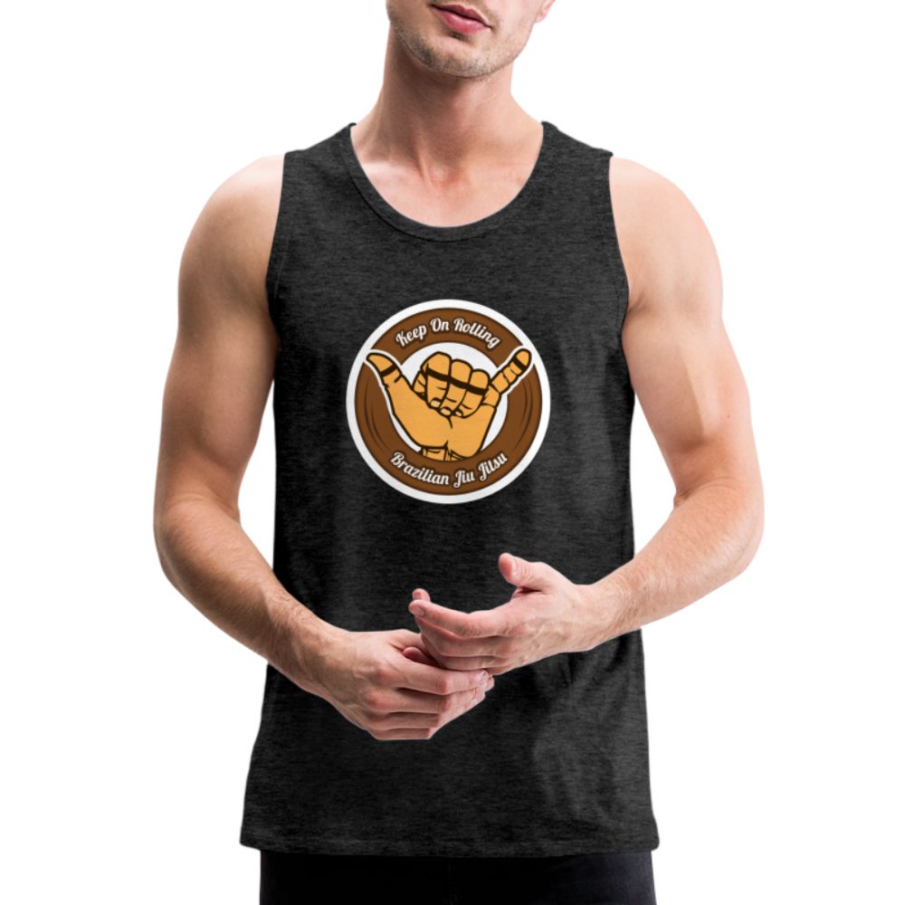 Keep On Rolling Brown Belt Men’s Tank Top - charcoal grey