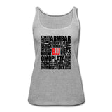 BJJ Words Women’s Tank Top - heather gray