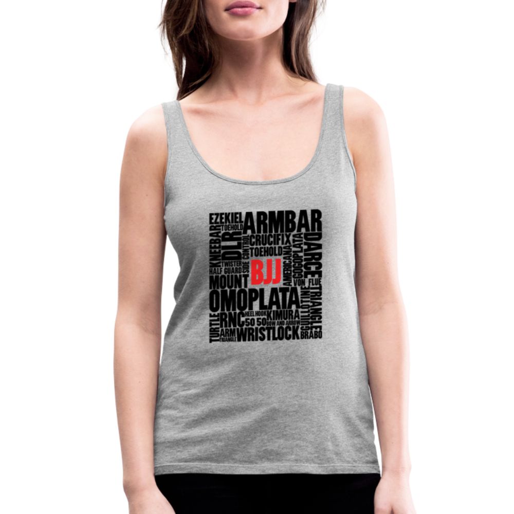 BJJ Words Women’s Tank Top - heather gray