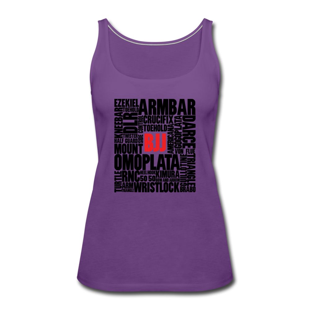 BJJ Words Women’s Tank Top - purple