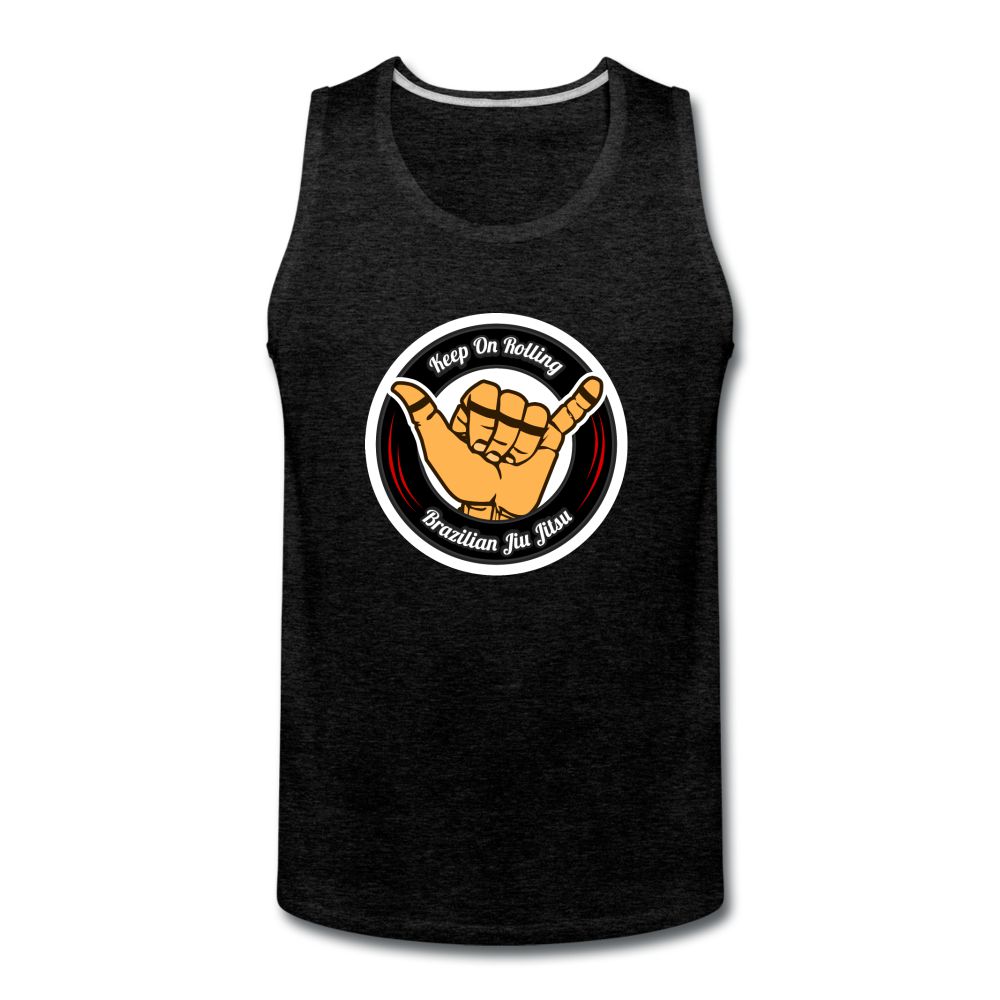 Keep On Rolling Black and Red Men’s Tank Top - charcoal grey