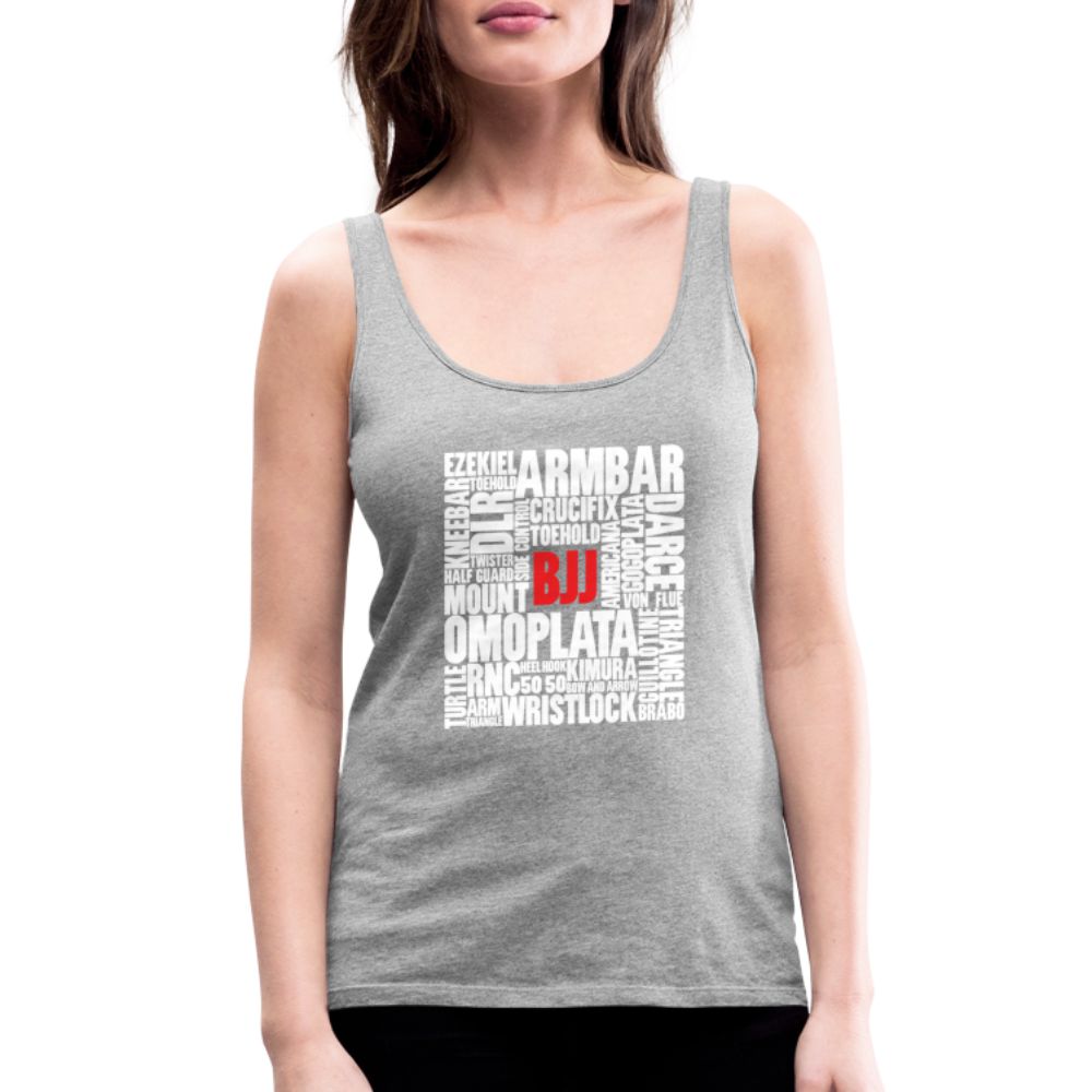 BJJ Words Women’s Tank Top - heather gray