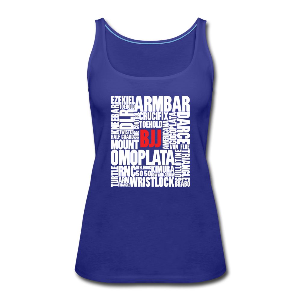 BJJ Words Women’s Tank Top - royal blue