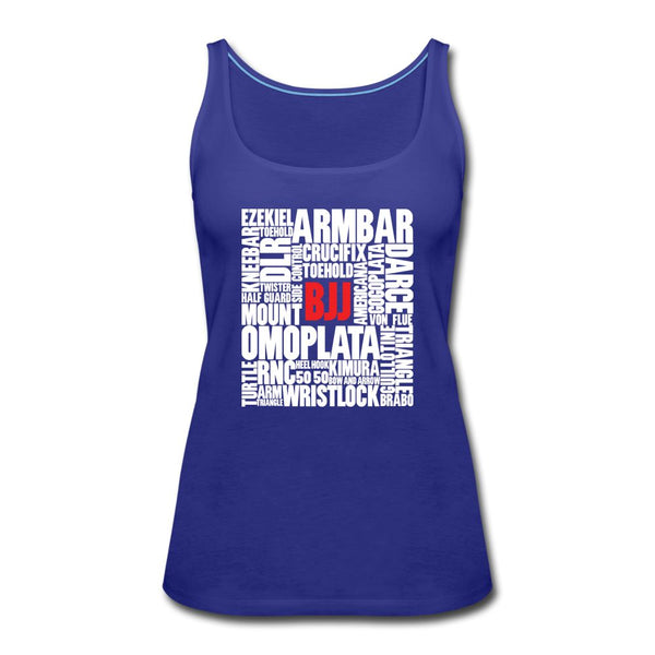 BJJ Words Women’s Tank Top - royal blue