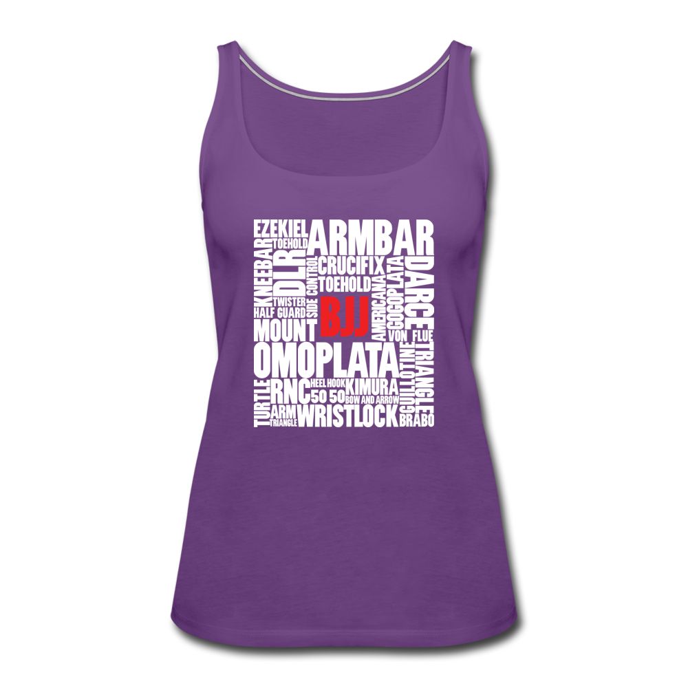 BJJ Words Women’s Tank Top - purple