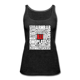 BJJ Words Women’s Tank Top - charcoal grey