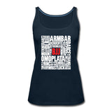 BJJ Words Women’s Tank Top - deep navy