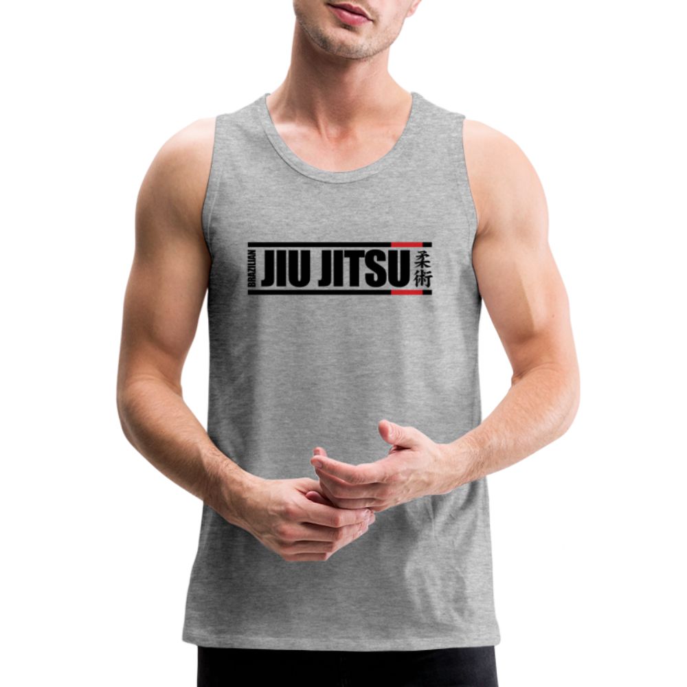 Brazilian Jiu JItsu hieroglyphics Men’s Tank Top - heather gray