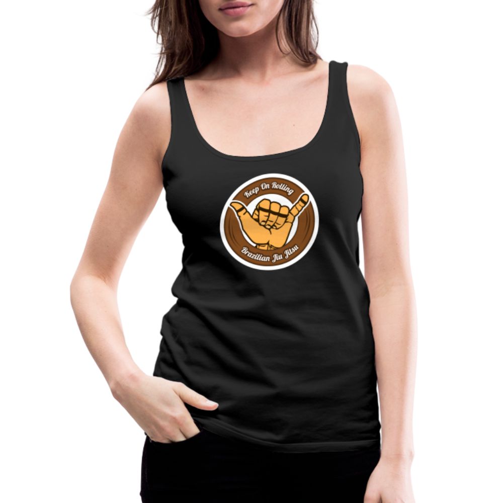 Keep On Rolling Brown Belt Women’s Tank Top - black