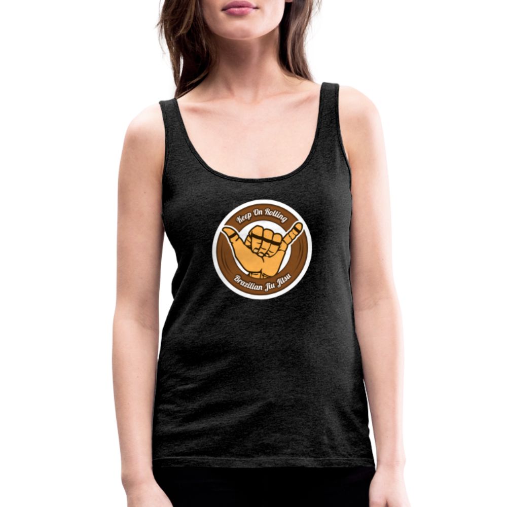 Keep On Rolling Brown Belt Women’s Tank Top - charcoal grey