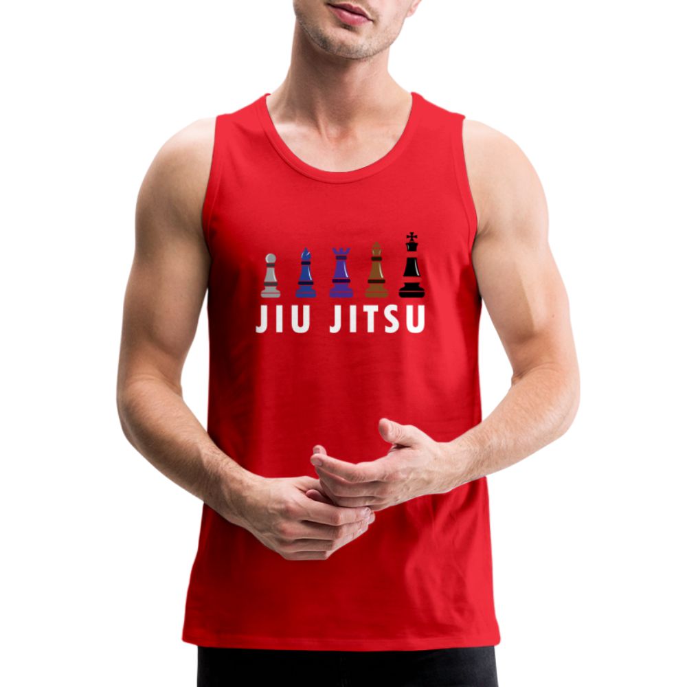 Chess Jiu Jitsu Men’s Tank Top - red