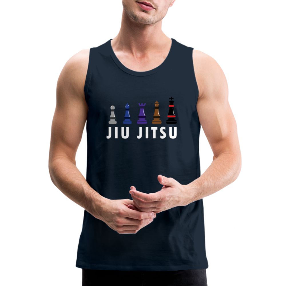 Chess Jiu Jitsu Men’s Tank Top - deep navy