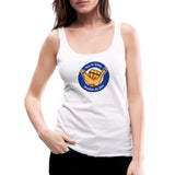 Keep On Rolling Blue Belt Women’s Tank Top - white