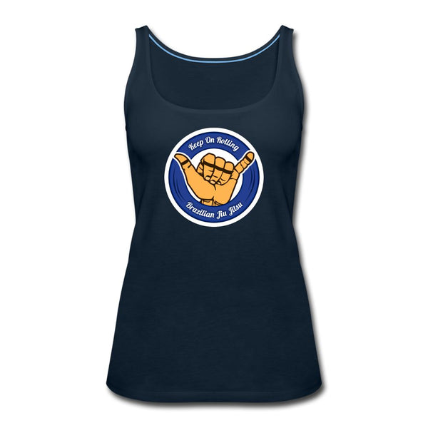 Keep On Rolling Blue Belt Women’s Tank Top - deep navy