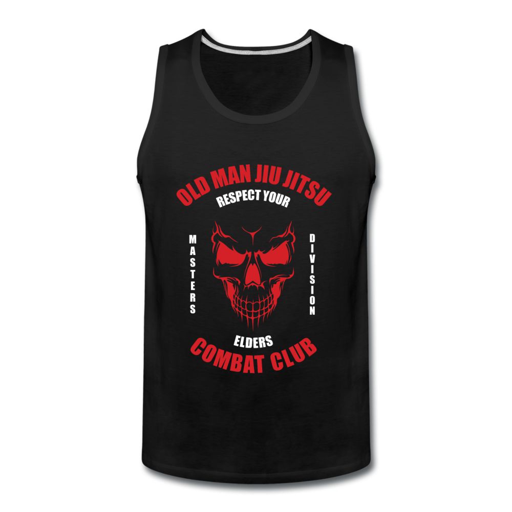 Old Man Jiu Jitsu Red Men’s Tank Top - black