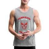 Old Man Jiu Jitsu Red Men’s Tank Top - heather gray