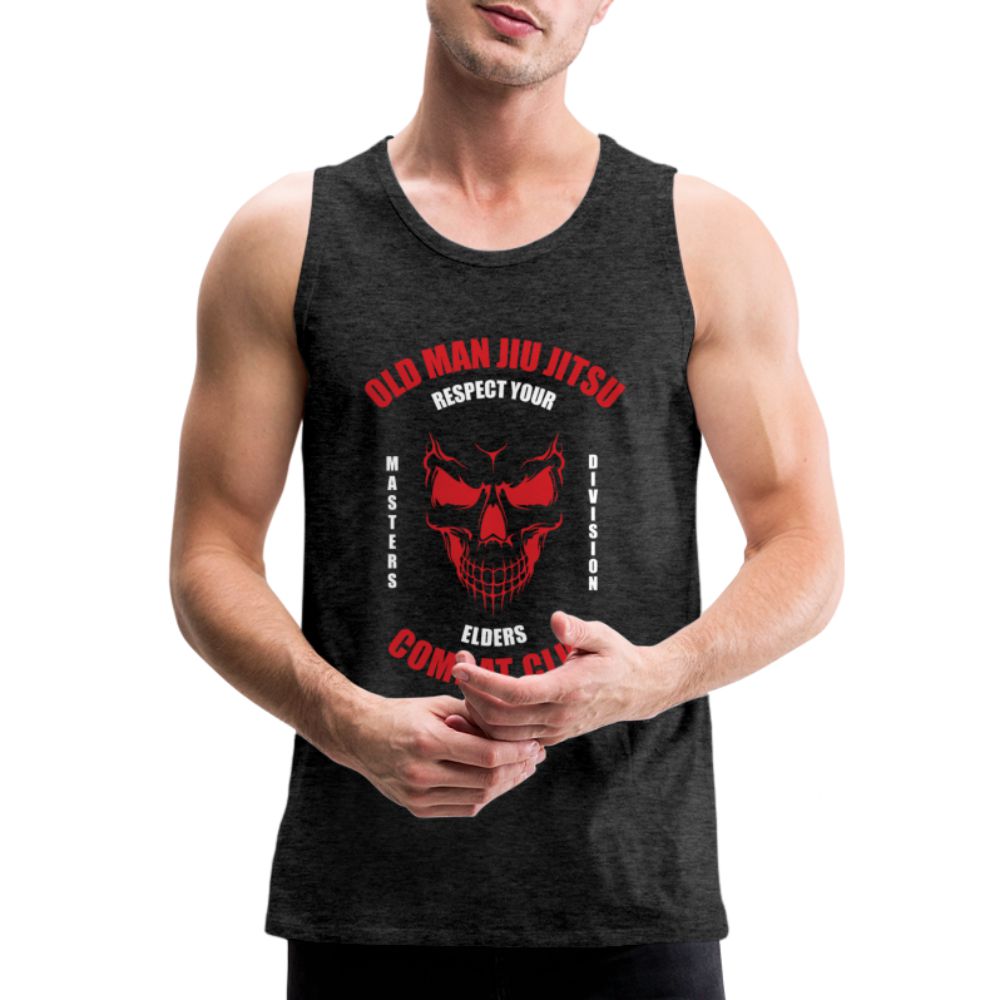 Old Man Jiu Jitsu Red Men’s Tank Top - charcoal grey