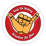 Keep On Rolling Red Sticker - white matte