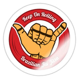 Keep On Rolling Red Sticker - white glossy