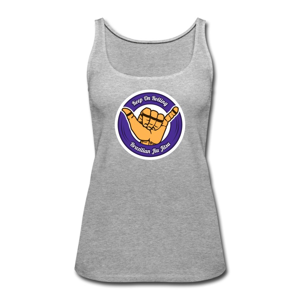 Keep On Rolling Purple Women’s Tank Top - heather gray