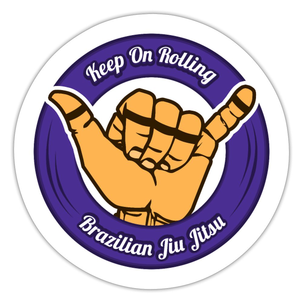 Keep On Rolling Purple Sticker - white matte