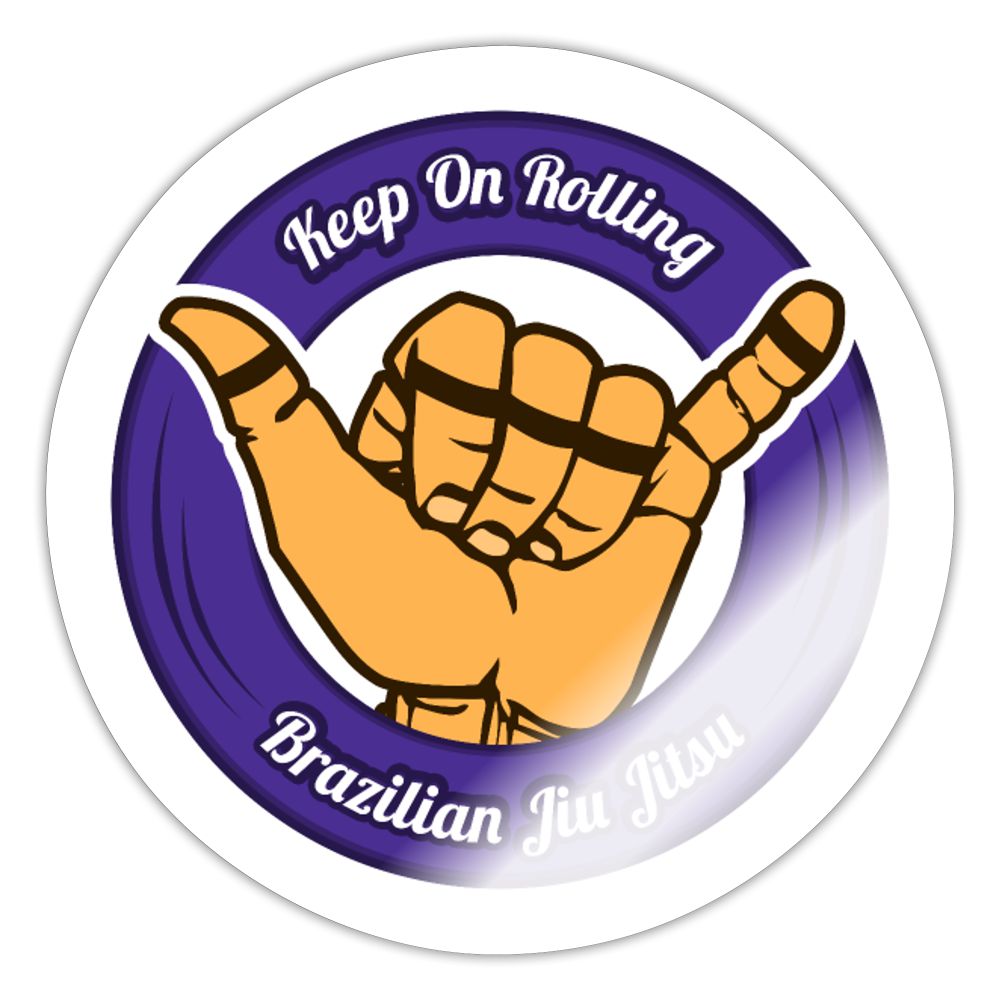 Keep On Rolling Purple Sticker - white glossy