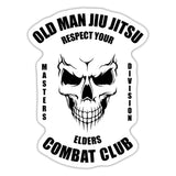 Old Man Jiu Jitsu Sticker - white matte