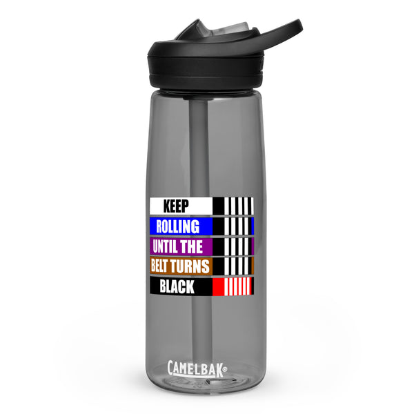 Keep Rolling until the belt turns Black 25 oz Water Bottle CamelBak Eddy+