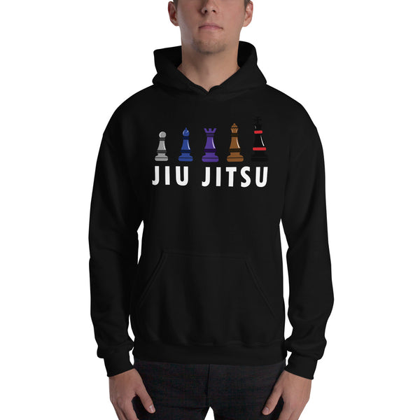 Jiu Jitsu Belt Colors Chess Theme Unisex Hoodie