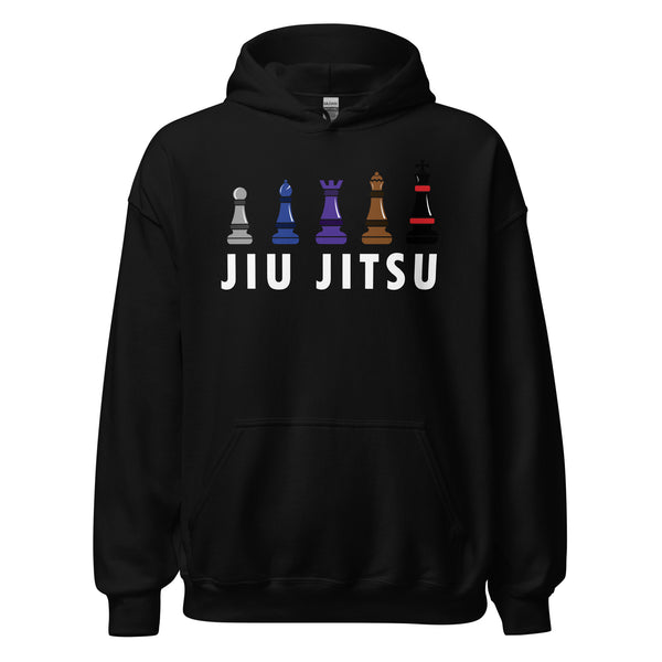 Jiu Jitsu Belt Colors Chess Theme Unisex Hoodie