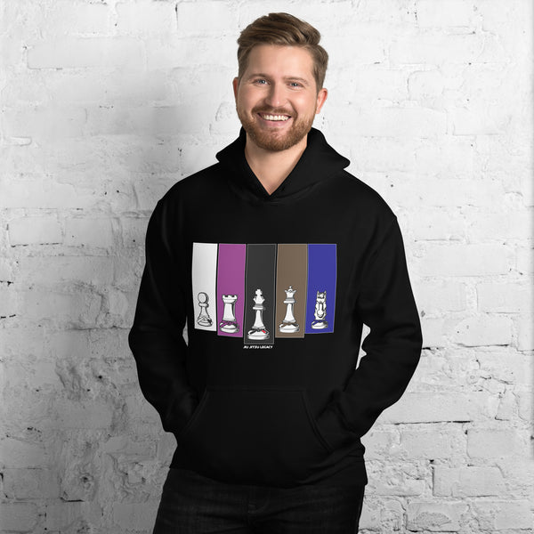 Brazilian Jiu Jitsu Human Chess White Unisex Hoodie