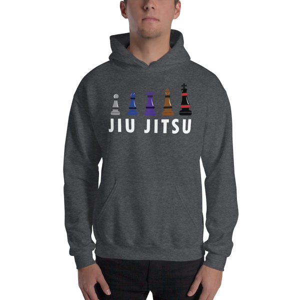 Jiu Jitsu Belt Colors Chess Theme Unisex Hoodie